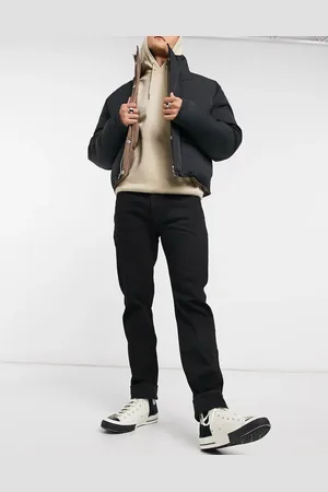 Weekday Pine loose fit cropped jeans tuned