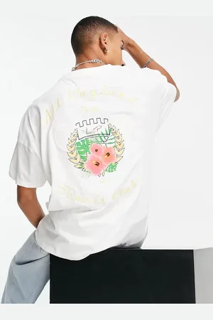 Liquor N Poker Tennis Club emblem t-shirt in off