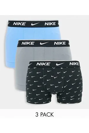 Nike Dri-FIT Essential 3-pack cotton stretch longer length boxer briefs  with fly in black