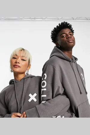 COLLUSION Unisex logo hoodie in dark