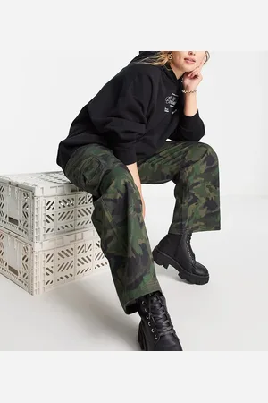 COLLUSION Plus ultimate low rise trousers in khaki camo