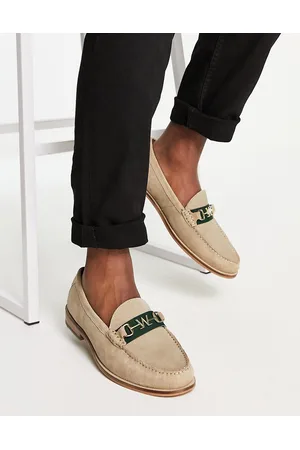 WALK LONDON Riva snaffle loafers in beige suede