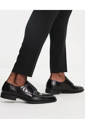 ASOS Monk shoes in faux leather with emboss panel
