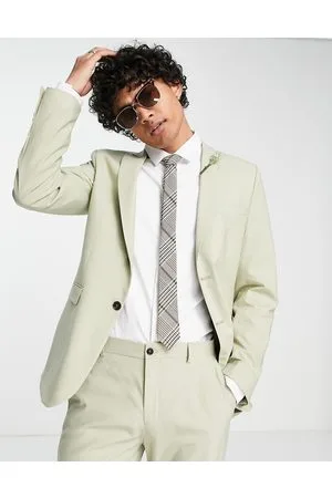 SELECTED Slim fit suit jacket in sage