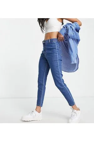 DTT stretch skinny fit jeans in mid blue