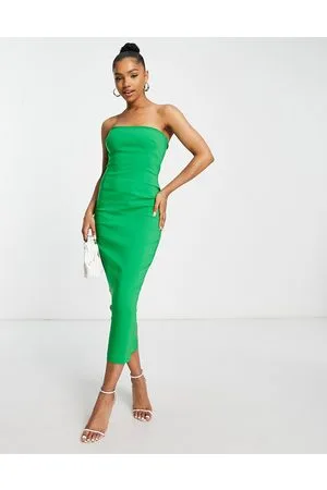 Vesper Bandeau midi dress in