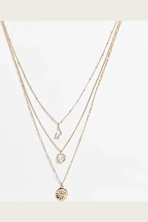 Reclaimed Inspired constellation star multirow necklace