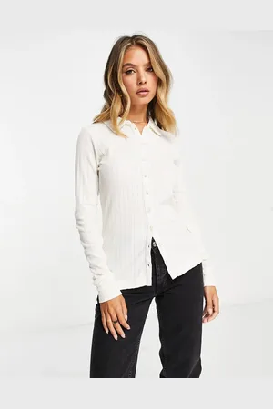 In wear InWear Nolly button up ribbed cardigan in cream