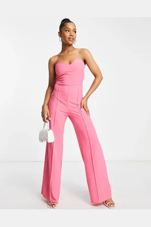 Vesper Wide leg jumpsuit in bubblegum