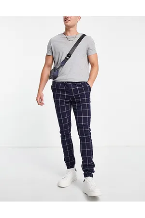 Skinny store check joggers