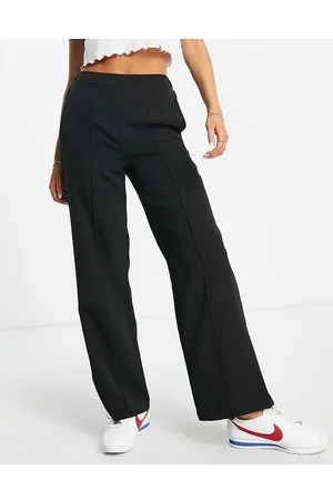 Pieces® Seam detail wide leg trousers in