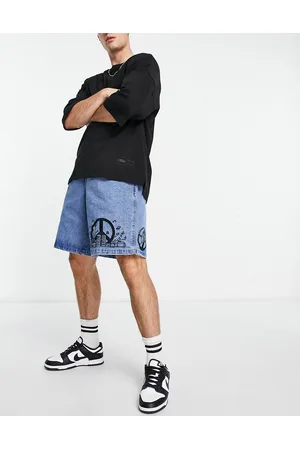 Obey Easy denim noise shorts in