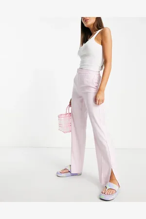 Bershka Wide leg tailored trouser in