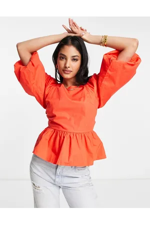Y.A.S Y.A.S puff sleeve square neck blouse in
