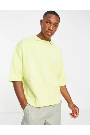ASOS Men T-shirts - Oversized t-shirt with modesty triangle and rib hem in