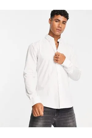 Only & Sons Slim fit stretch poplin shirt in