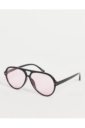 Jeepers Peepers Oversized aviator sunglasses in black with lens