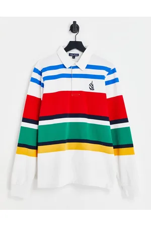 Nautica Men Polo Shirts - Nautica Archive brays stripe rugby shirt in