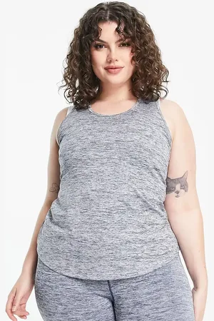 ASOS Curve vest with open back detail in marl