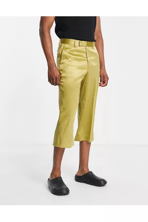 ASOS Men Chinos - Wide smart culotte trousers in oil satin
