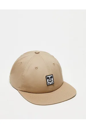 Obey Icon patch 6 panel strapback in beige
