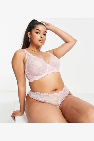ASOS ASOS DESIGN Curve Rosie exclusive underwire bra with high apex in blush