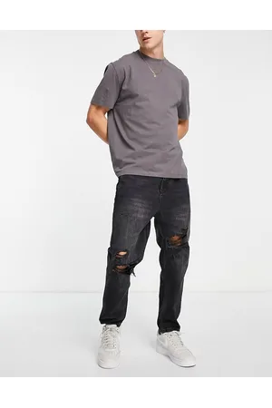 Pull&Bear Relaxed fit jeans with rips in