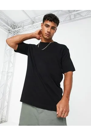 SELECTED Oversized heavy weight t-shirt in black