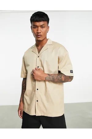 Dr Denim Revere shirt in stone