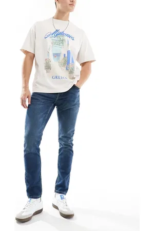 Only & Sons Slim fit mid wash jeans