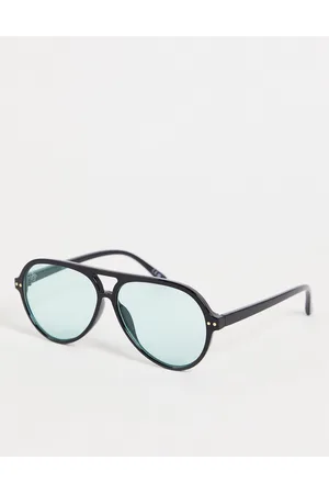 Jeepers Peepers Oversized aviator sunglasses in black with lens