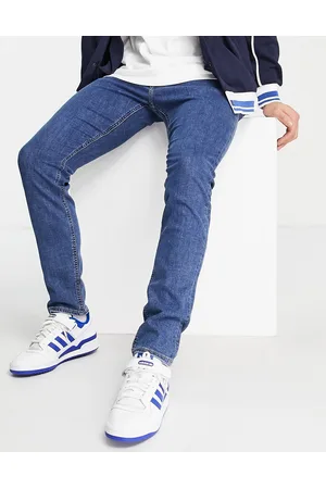 Lee Luke slim tapered fit jeans in mid wash - MBLUE