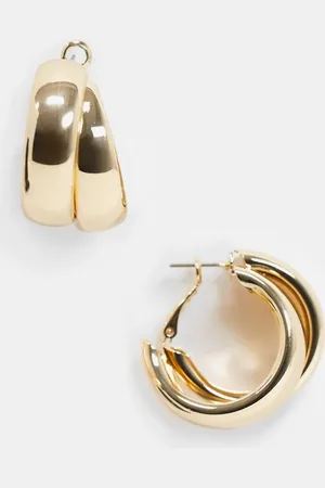 ASOS Hoop earrings with thick crossover design tone