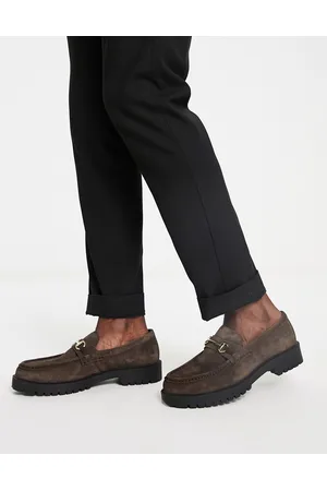 WALK LONDON Sean chunky snaffle loafers in suede