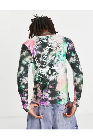 ASOS Men Long Sleeve - Long sleeve t-shirt with Grateful Dead prints in colour