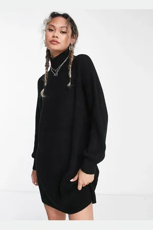 Noisy May High neck knitted mini jumper dress in