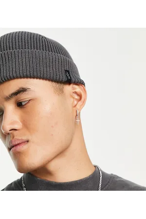 ADPT. Ribbed fisherman beanie in dark