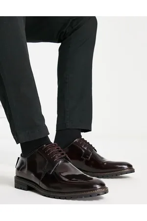 Ben Sherman Leather lace up shoes in burgundy