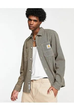 Carhartt Sinclair hickory stripe shirt in brown