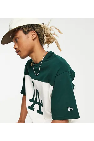 New Era LA Dodgers two tone oversized t-shirt in off exclusive to ASOS
