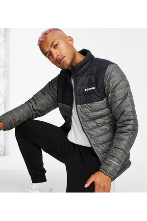 Columbia Men Jackets - Powder Lite puffer jacket in charcoal and Exclusive at ASOS