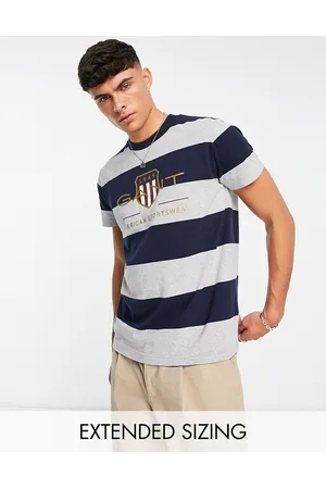 GANT Archive shield logo bar stripe t-shirt in marl