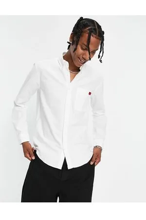HUGO BOSS HUGO Evito slim fit long sleeve shirt in