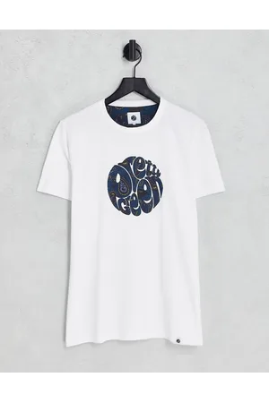 Pretty Green Paisley print logo t-shirt in