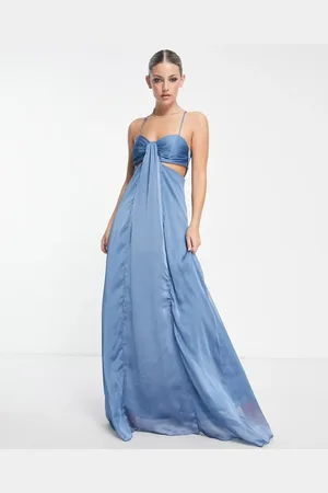Trendyol Cami maxi dress with cut out in satin