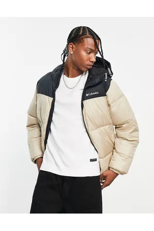 Columbia Puffect hooded puffer jacket in stone