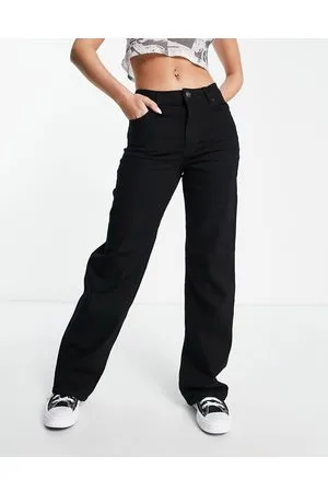 Pieces® Peggy high waisted wide leg jeans in