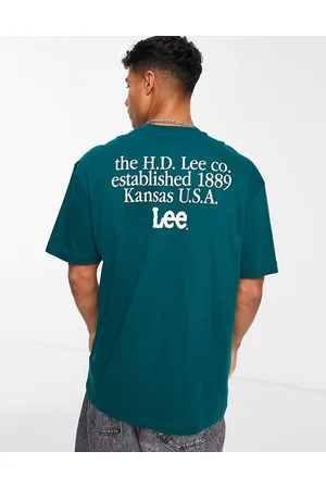Lee Central box logo loose fit t-shirt in dark