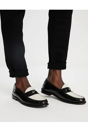 WALK LONDON Riva penny loafers in white leather