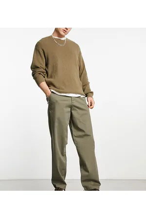 ADPT. Wide fit chino in khaki